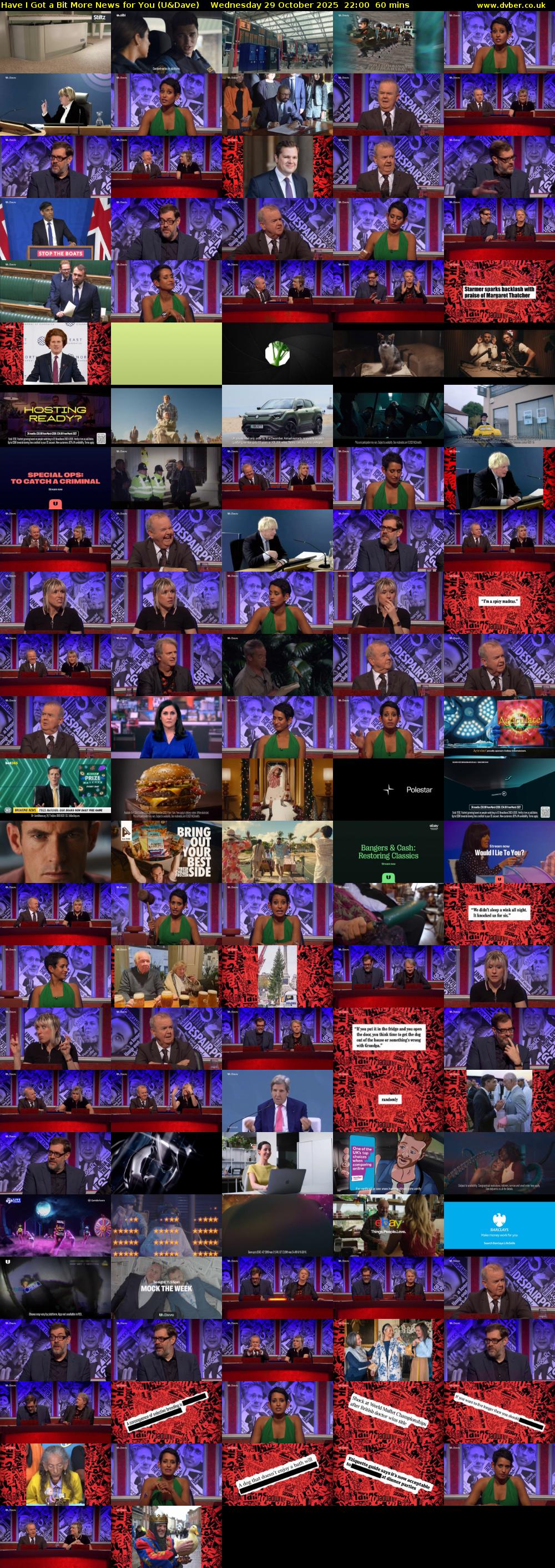 Have I Got a Bit More News for You (U&Dave) Wednesday 29 October 2025 22:00 - 23:00