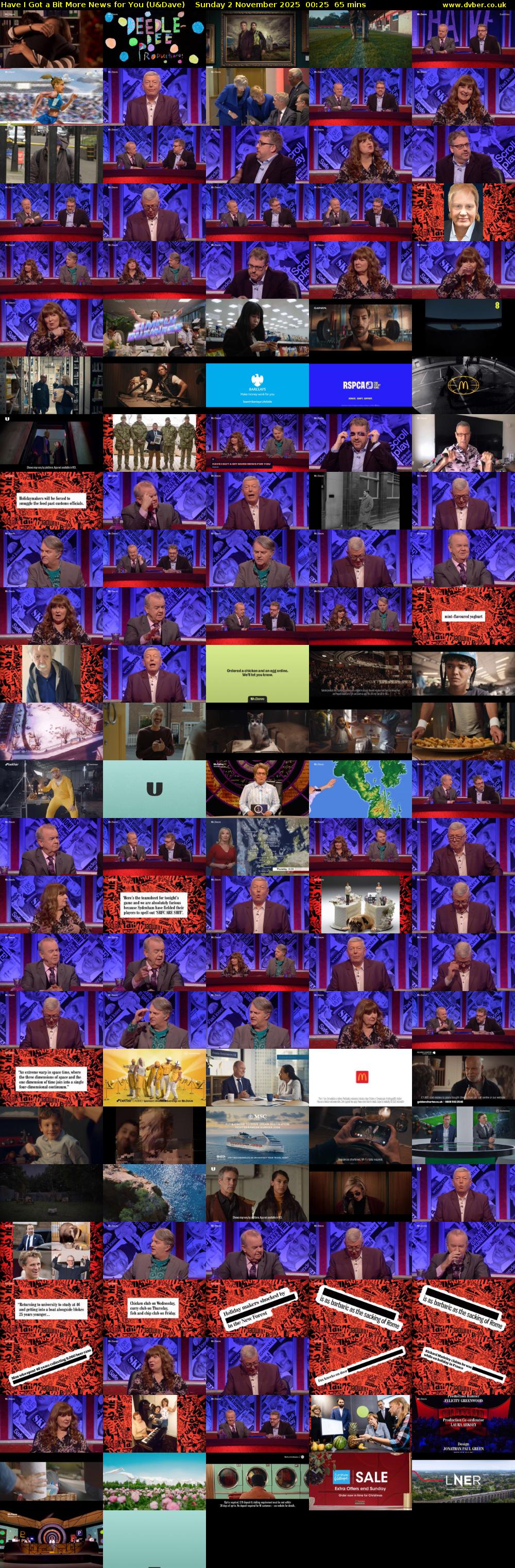 Have I Got a Bit More News for You (U&Dave) Sunday 2 November 2025 00:25 - 01:30