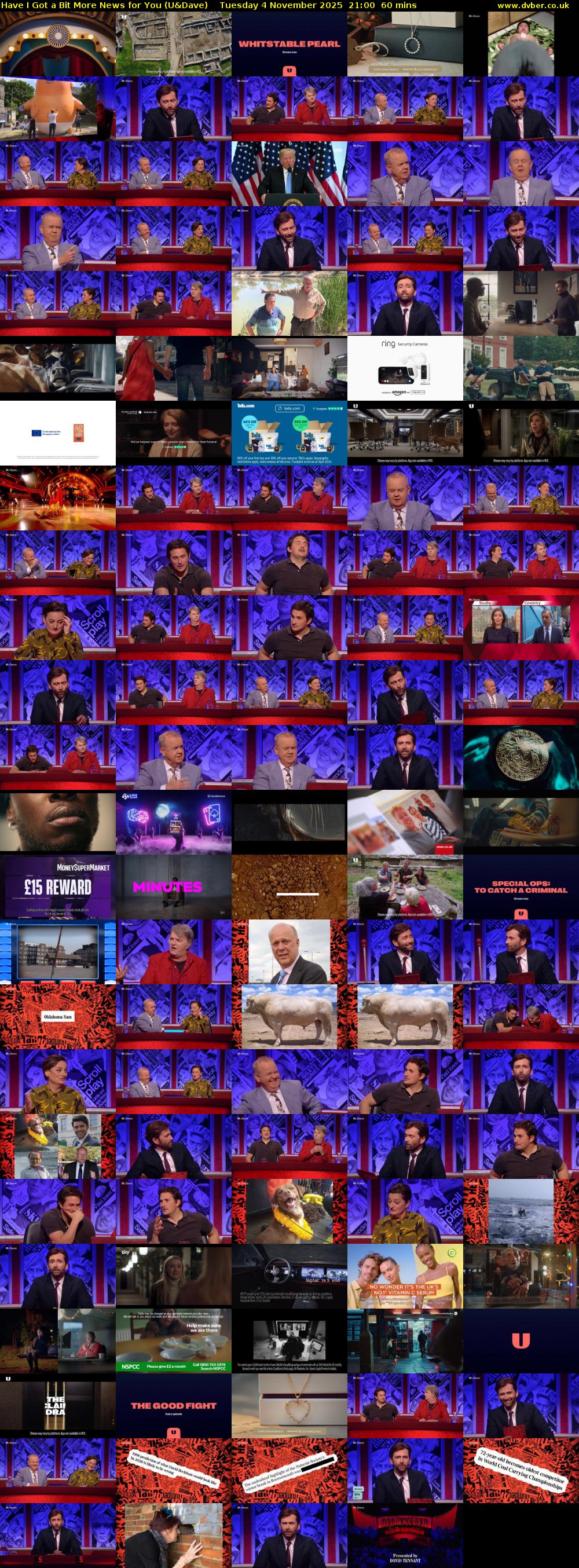 Have I Got a Bit More News for You (U&Dave) Tuesday 4 November 2025 21:00 - 22:00