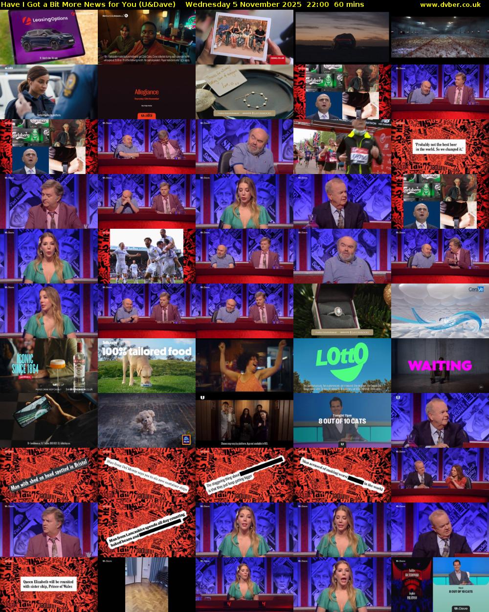 Have I Got a Bit More News for You (U&Dave) Wednesday 5 November 2025 22:00 - 23:00