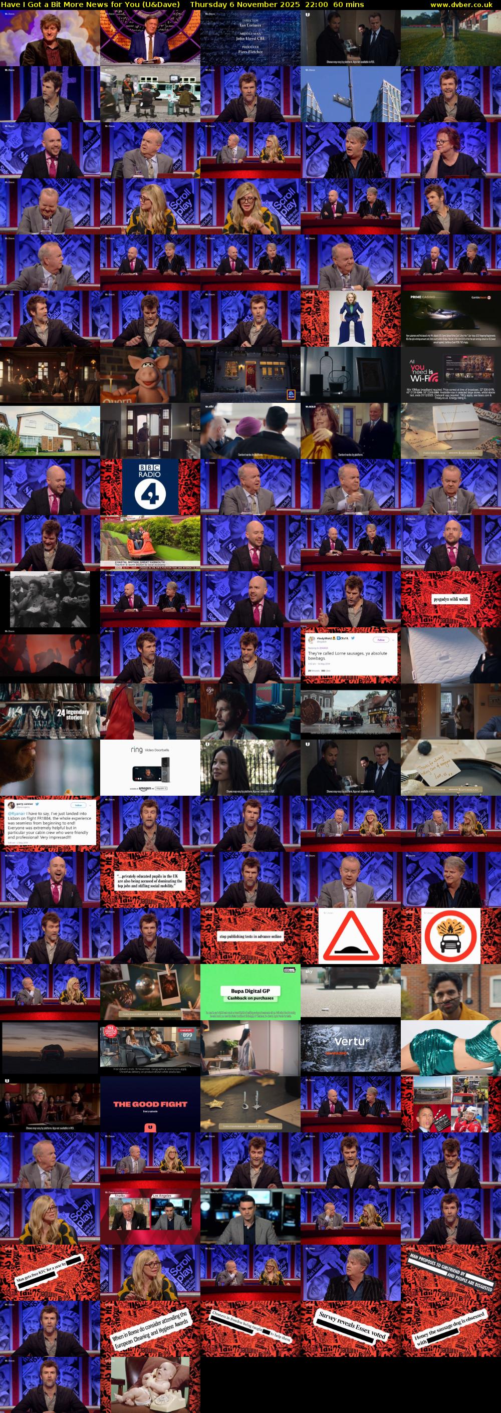 Have I Got a Bit More News for You (U&Dave) Thursday 6 November 2025 22:00 - 23:00