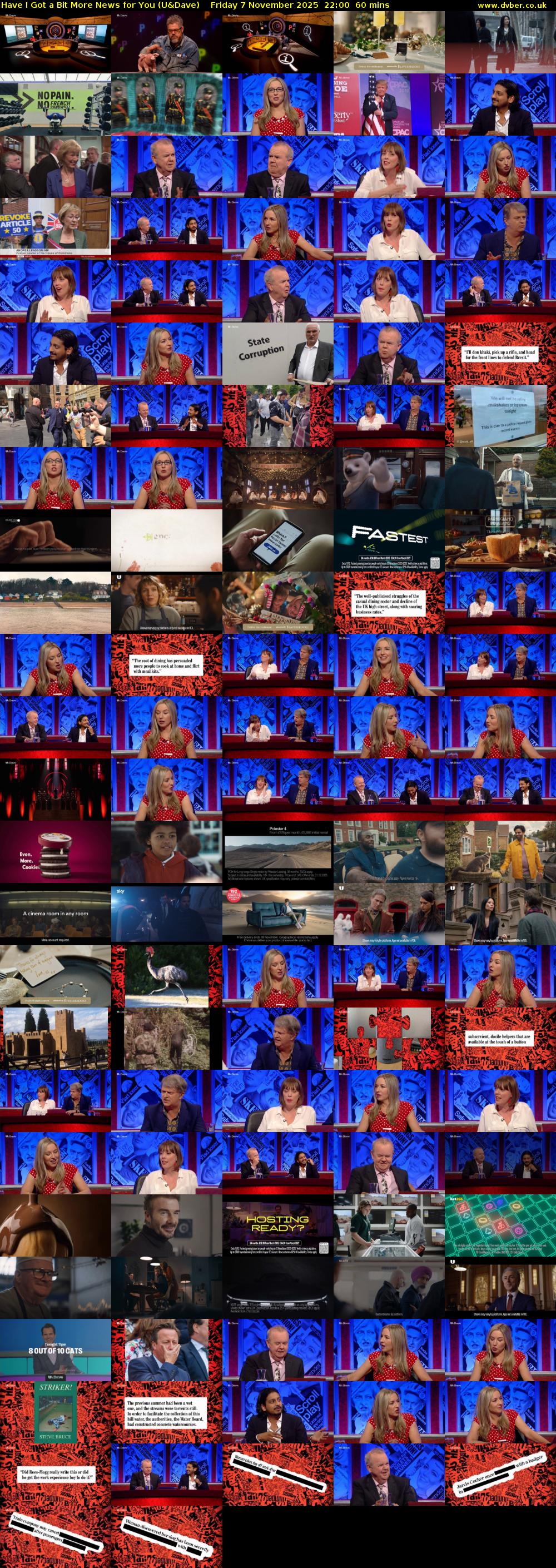 Have I Got a Bit More News for You (U&Dave) Friday 7 November 2025 22:00 - 23:00