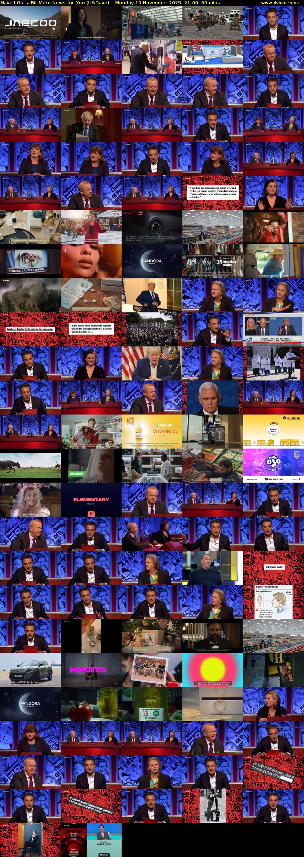 Have I Got a Bit More News for You (U&Dave) Monday 10 November 2025 21:00 - 22:00