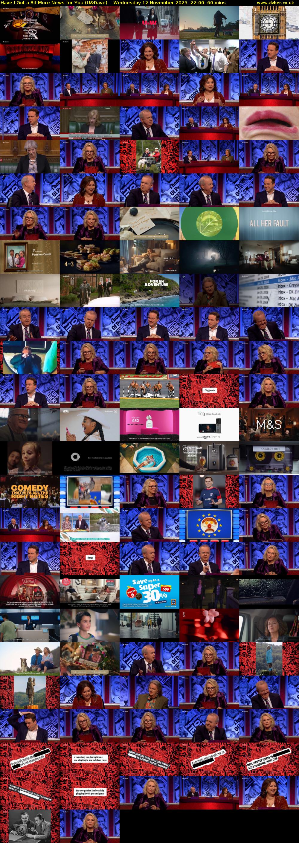 Have I Got a Bit More News for You (U&Dave) Wednesday 12 November 2025 22:00 - 23:00