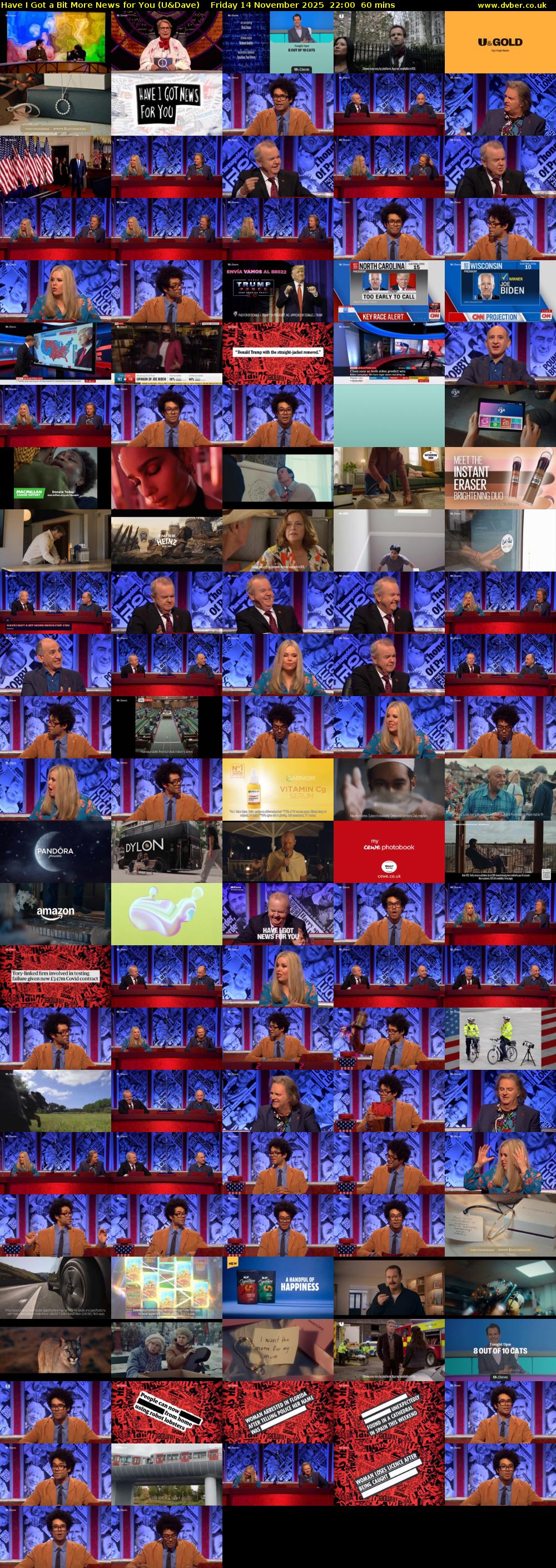 Have I Got a Bit More News for You (U&Dave) Friday 14 November 2025 22:00 - 23:00