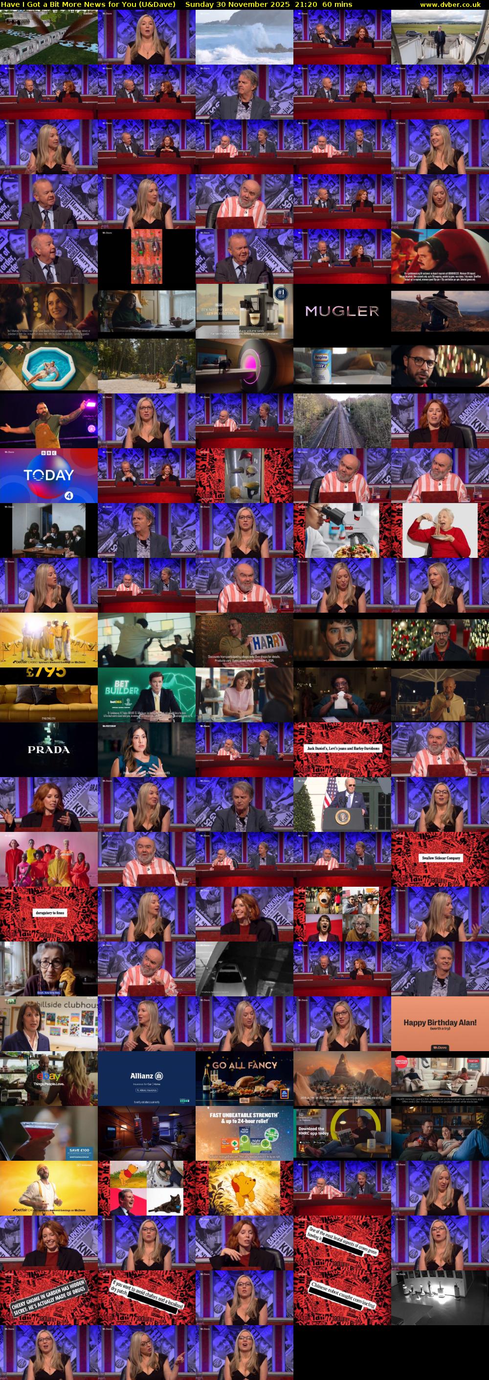 Have I Got a Bit More News for You (U&Dave) Sunday 30 November 2025 21:20 - 22:20