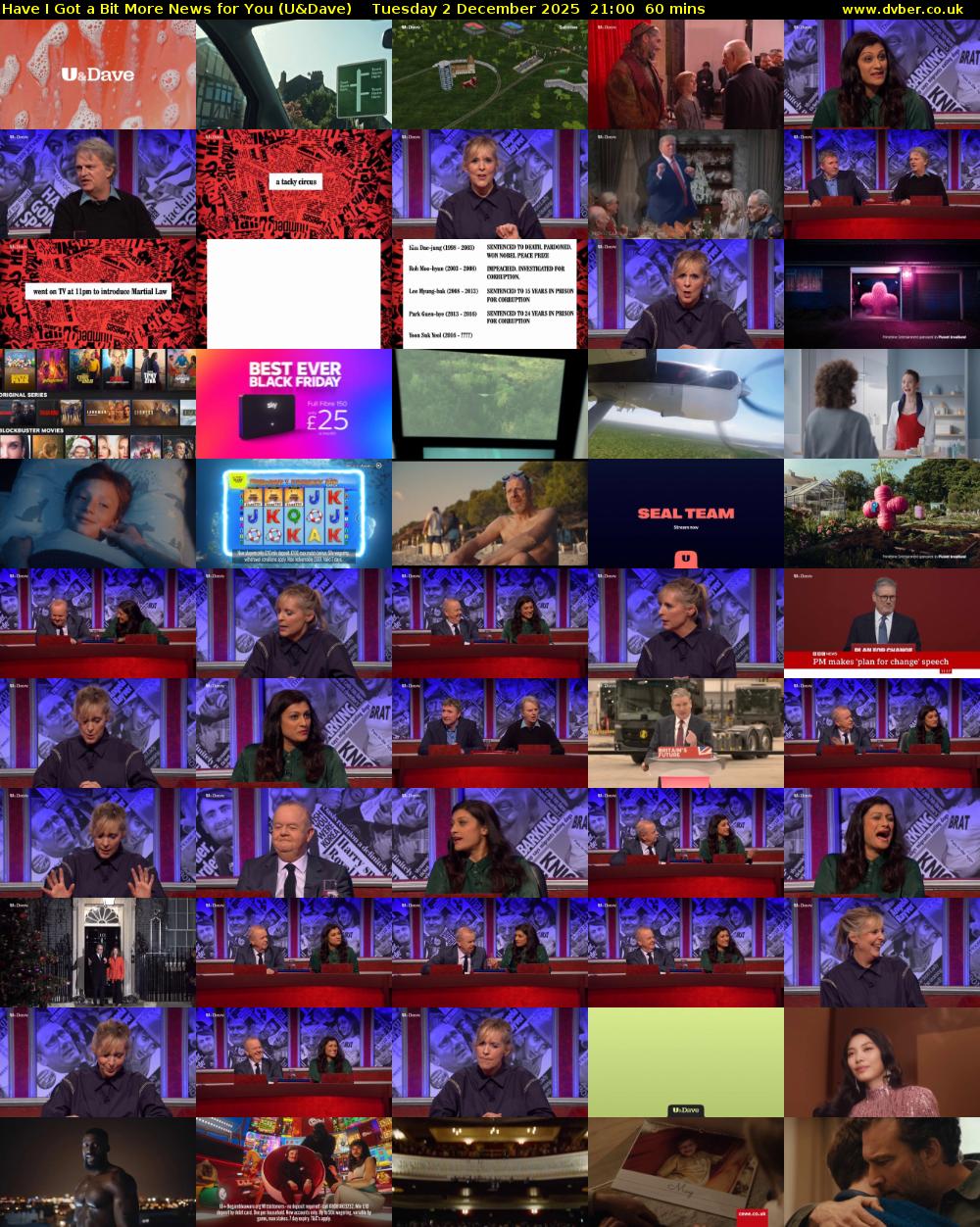 Have I Got a Bit More News for You (U&Dave) Tuesday 2 December 2025 21:00 - 22:00