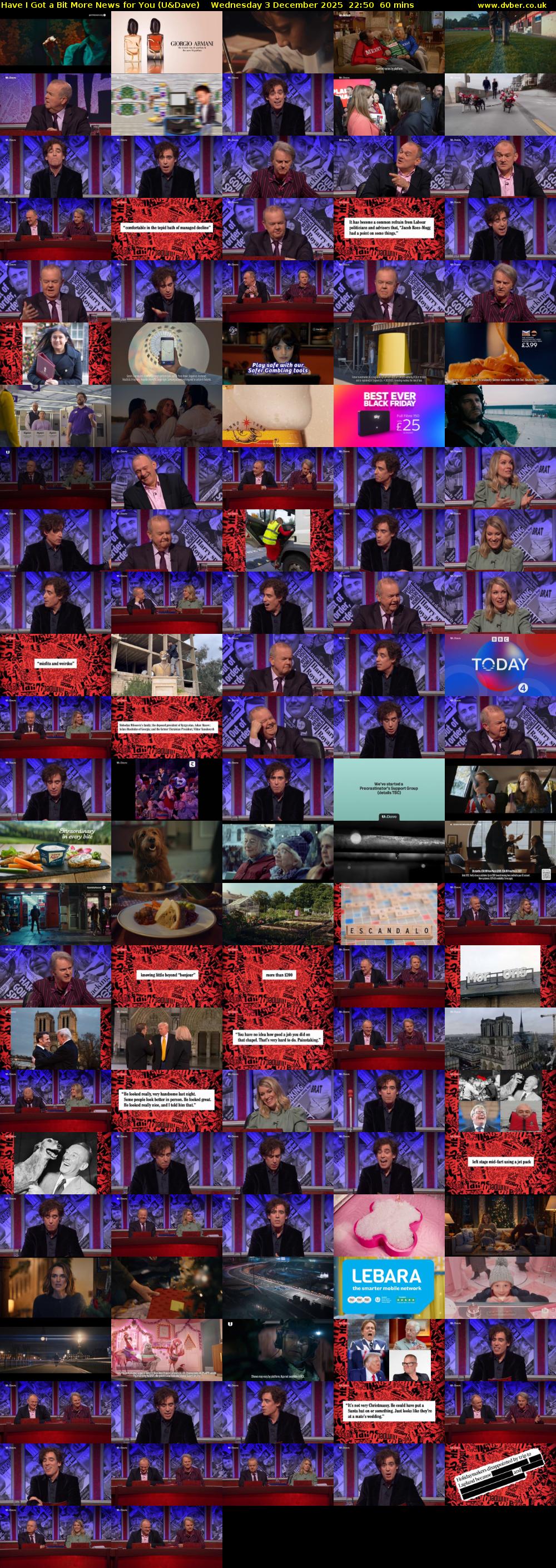 Have I Got a Bit More News for You (U&Dave) Wednesday 3 December 2025 22:50 - 23:50
