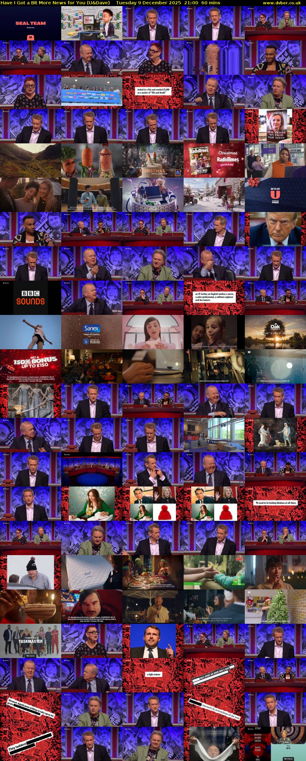 Have I Got a Bit More News for You (U&Dave) Tuesday 9 December 2025 21:00 - 22:00