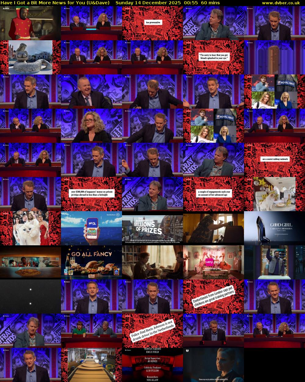 Have I Got a Bit More News for You (U&Dave) Sunday 14 December 2025 00:55 - 01:55