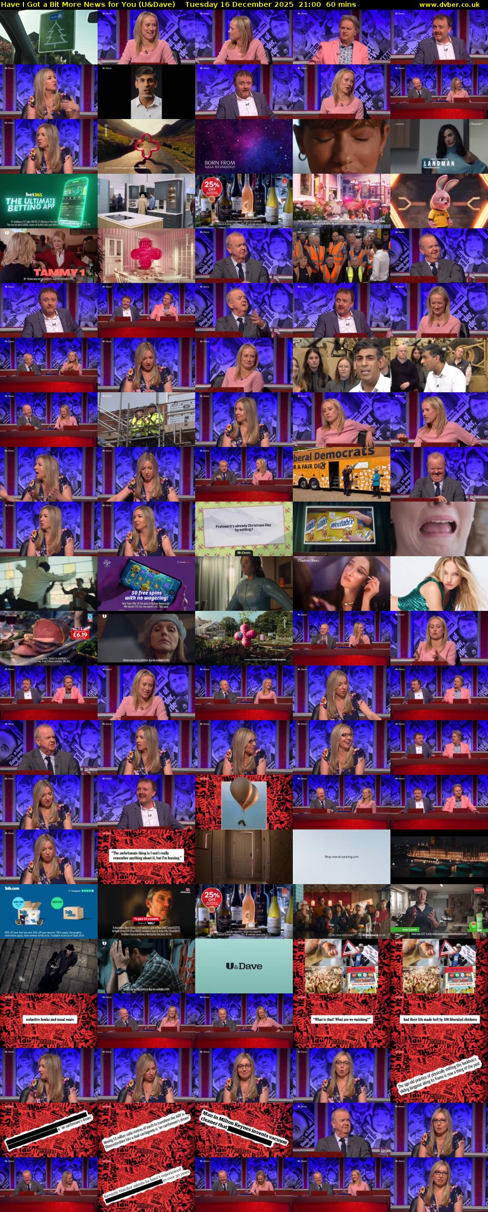 Have I Got a Bit More News for You (U&Dave) Tuesday 16 December 2025 21:00 - 22:00