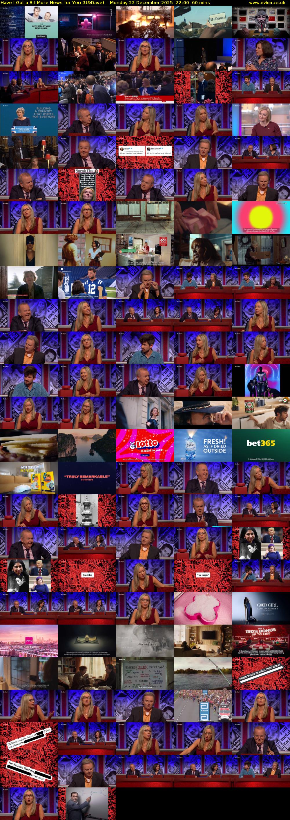 Have I Got a Bit More News for You (U&Dave) Monday 22 December 2025 22:00 - 23:00