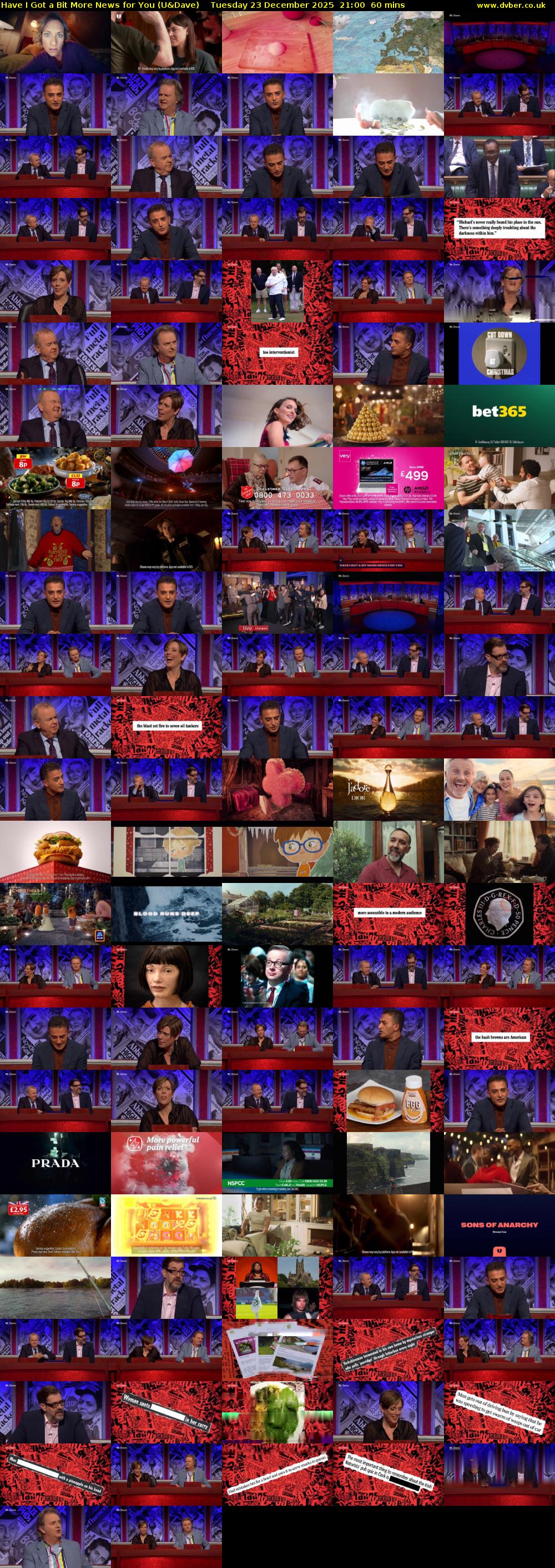 Have I Got a Bit More News for You (U&Dave) Tuesday 23 December 2025 21:00 - 22:00