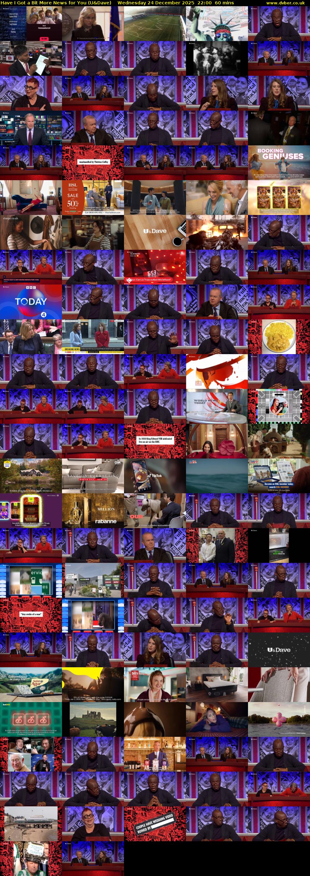 Have I Got a Bit More News for You (U&Dave) Wednesday 24 December 2025 22:00 - 23:00