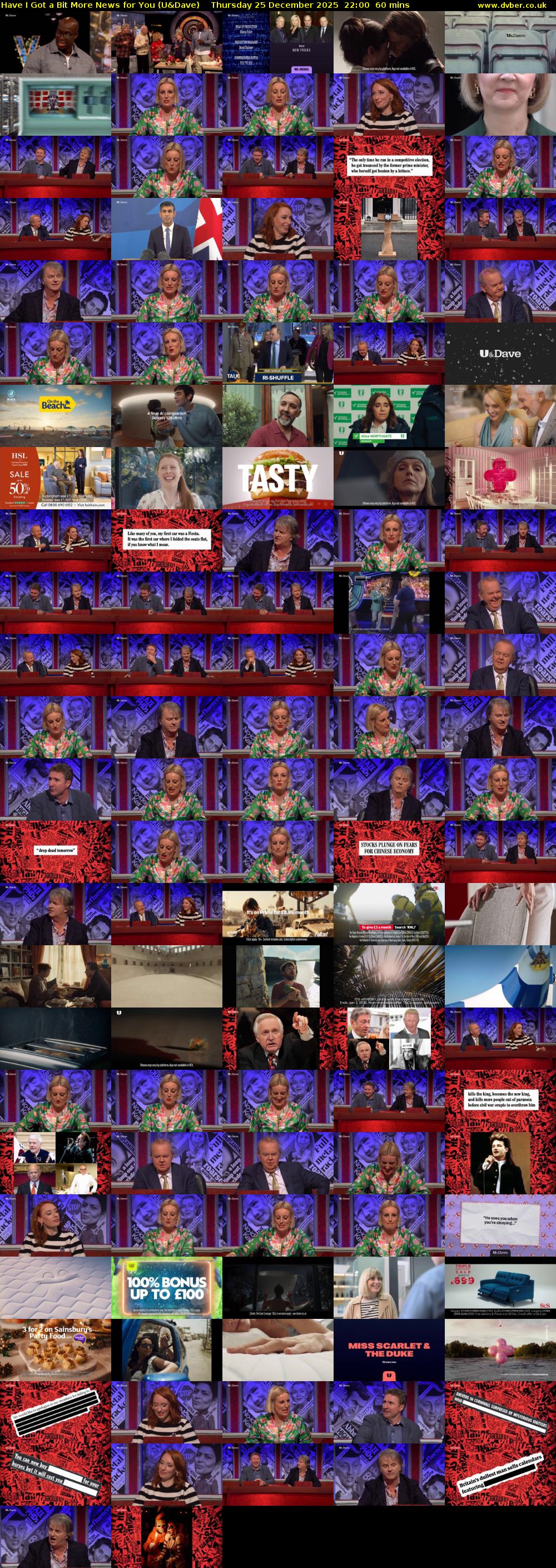 Have I Got a Bit More News for You (U&Dave) Thursday 25 December 2025 22:00 - 23:00