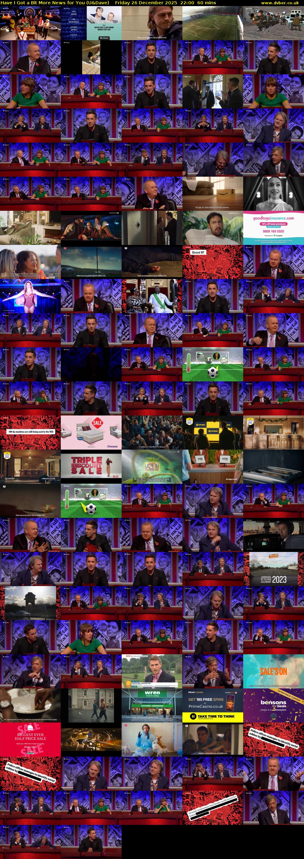 Have I Got a Bit More News for You (U&Dave) Friday 26 December 2025 22:00 - 23:00