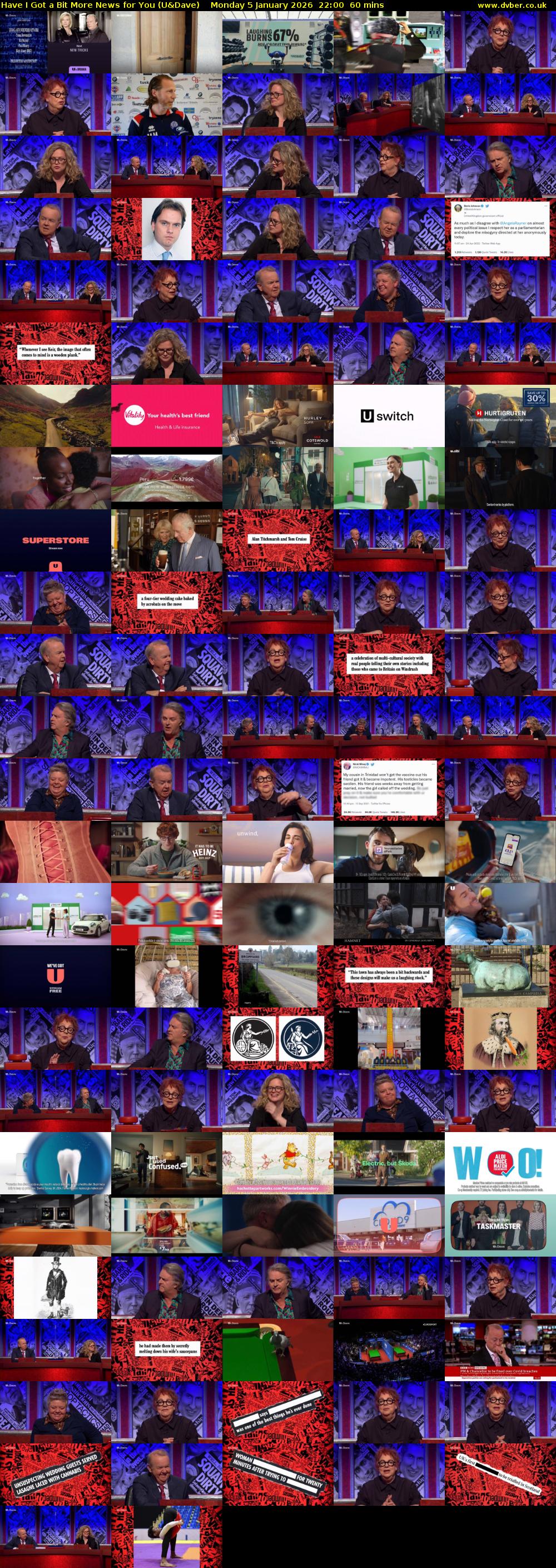 Have I Got a Bit More News for You (U&Dave) Monday 5 January 2026 22:00 - 23:00