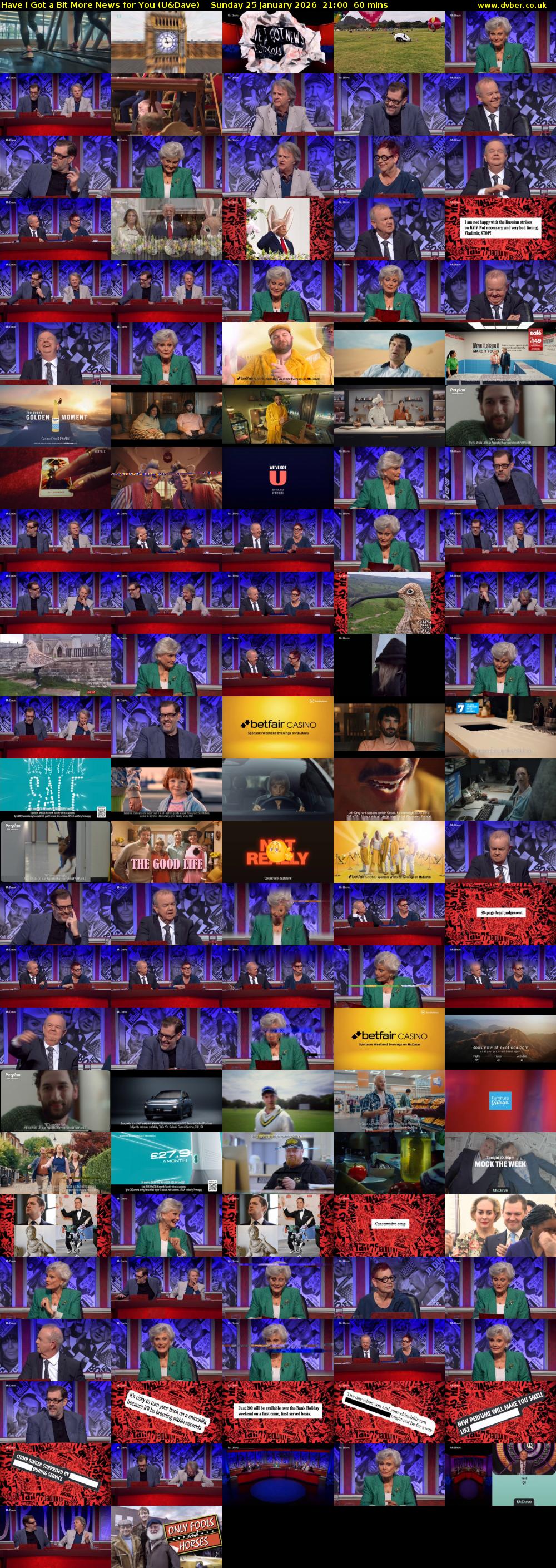 Have I Got a Bit More News for You (U&Dave) Sunday 25 January 2026 21:00 - 22:00