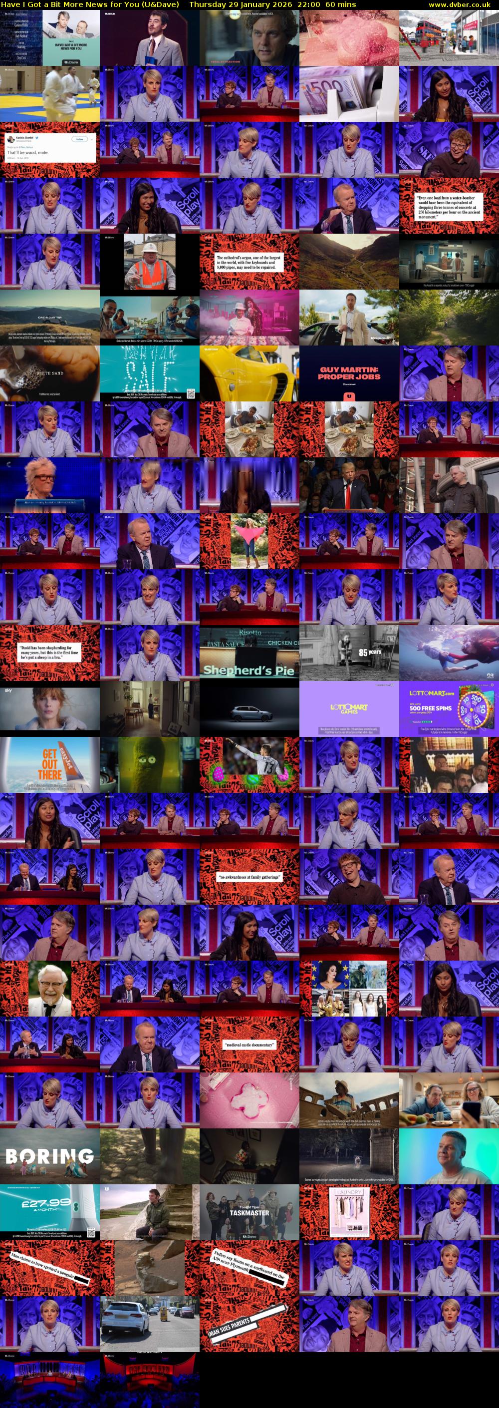 Have I Got a Bit More News for You (U&Dave) Thursday 29 January 2026 22:00 - 23:00