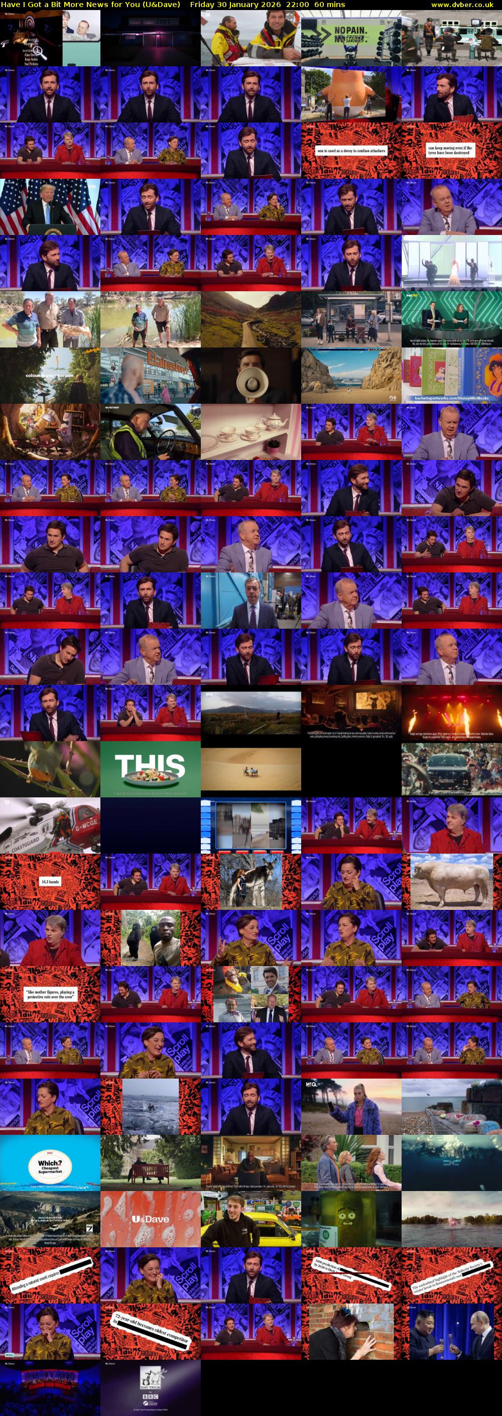 Have I Got a Bit More News for You (U&Dave) Friday 30 January 2026 22:00 - 23:00