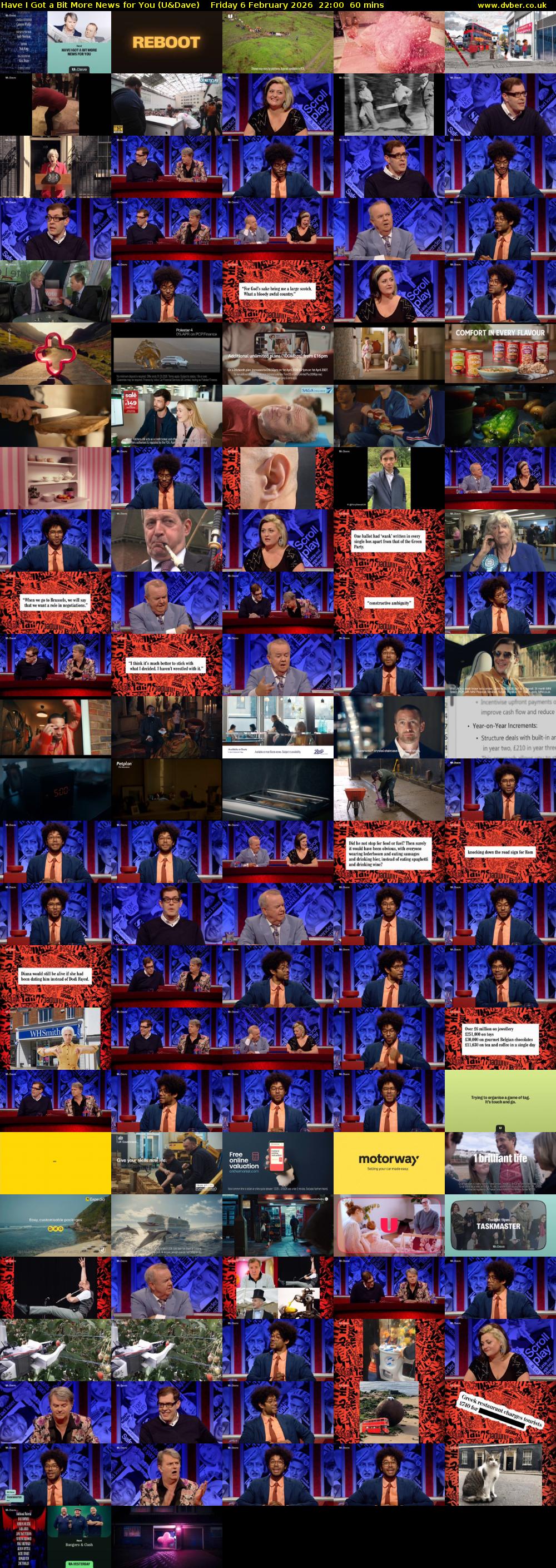 Have I Got a Bit More News for You (U&Dave) Friday 6 February 2026 22:00 - 23:00