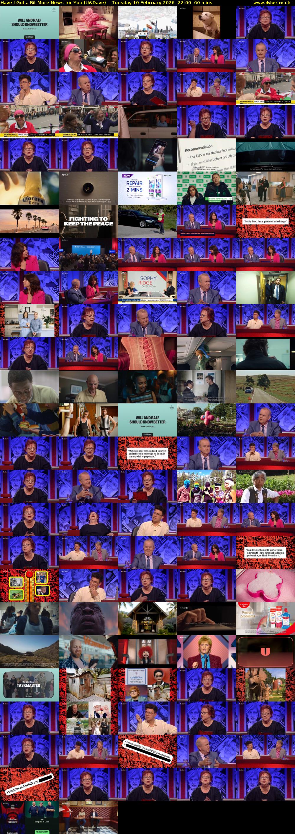 Have I Got a Bit More News for You (U&Dave) Tuesday 10 February 2026 22:00 - 23:00