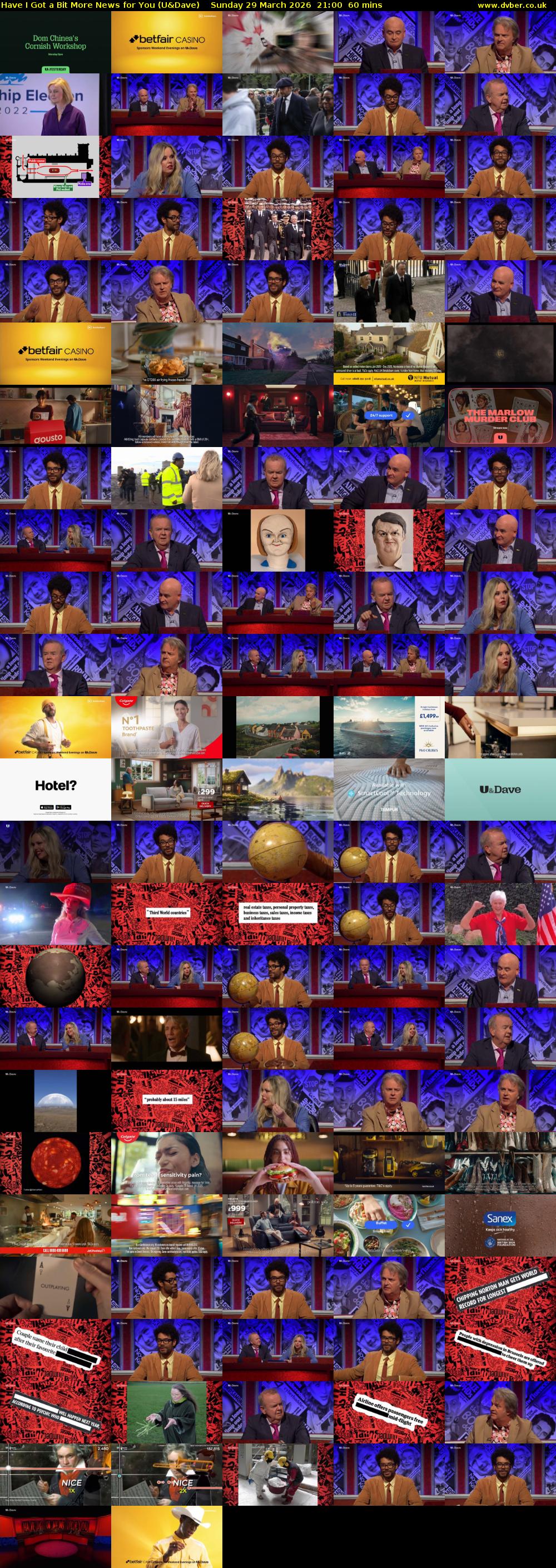 Have I Got a Bit More News for You (U&Dave) Sunday 29 March 2026 21:00 - 22:00