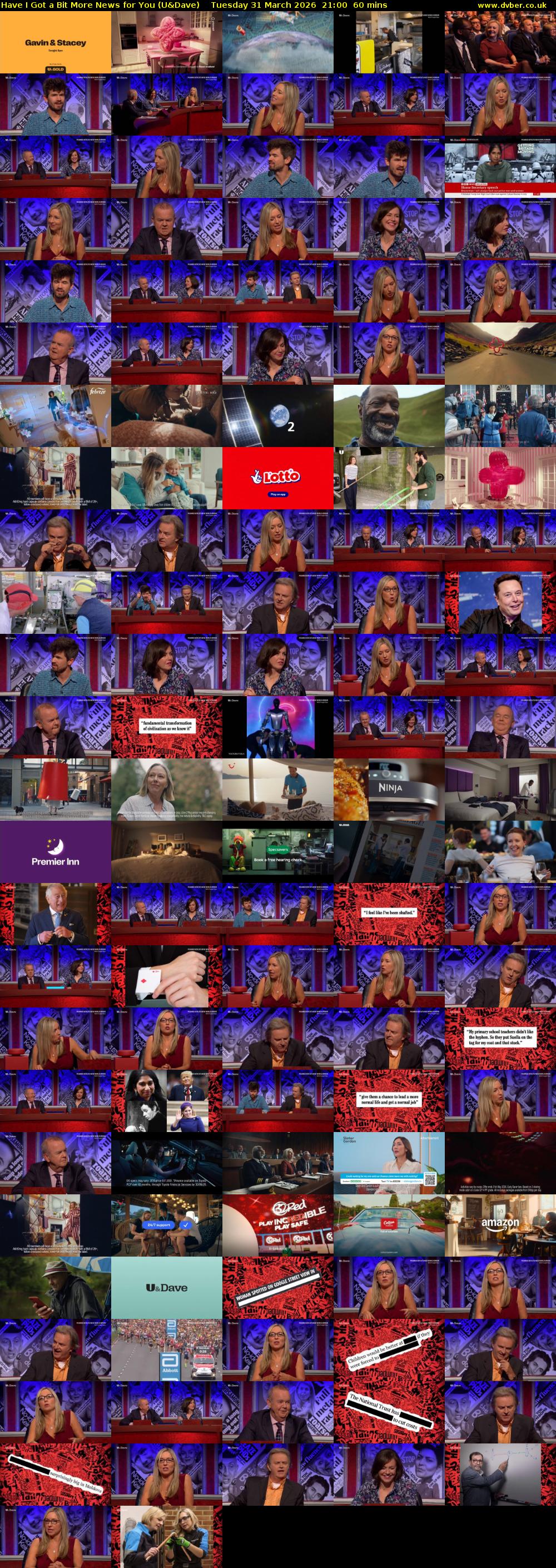 Have I Got a Bit More News for You (U&Dave) Tuesday 31 March 2026 21:00 - 22:00