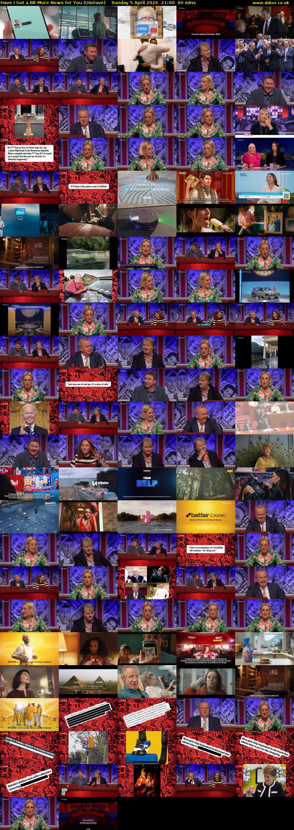 Have I Got a Bit More News for You (U&Dave) Sunday 5 April 2026 21:00 - 22:00