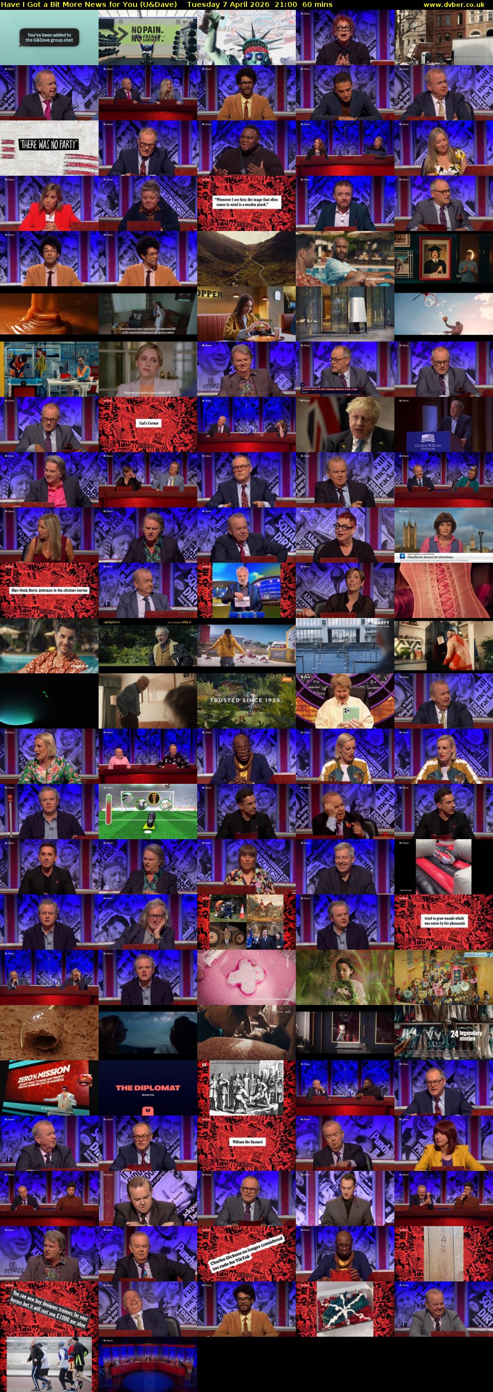 Have I Got a Bit More News for You (U&Dave) Tuesday 7 April 2026 21:00 - 22:00