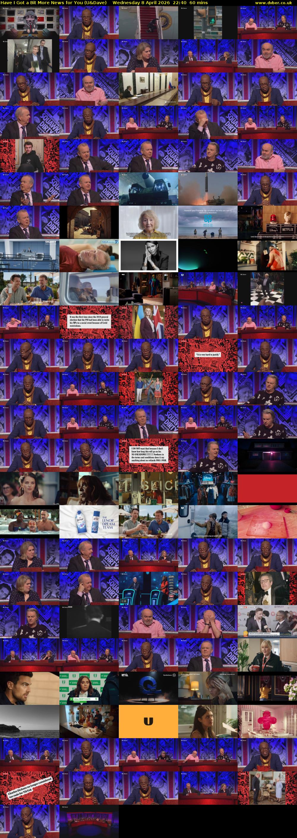 Have I Got a Bit More News for You (U&Dave) Wednesday 8 April 2026 22:40 - 23:40