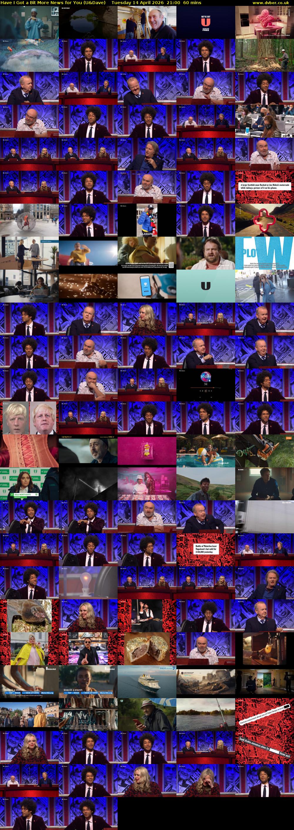 Have I Got a Bit More News for You (U&Dave) Tuesday 14 April 2026 21:00 - 22:00