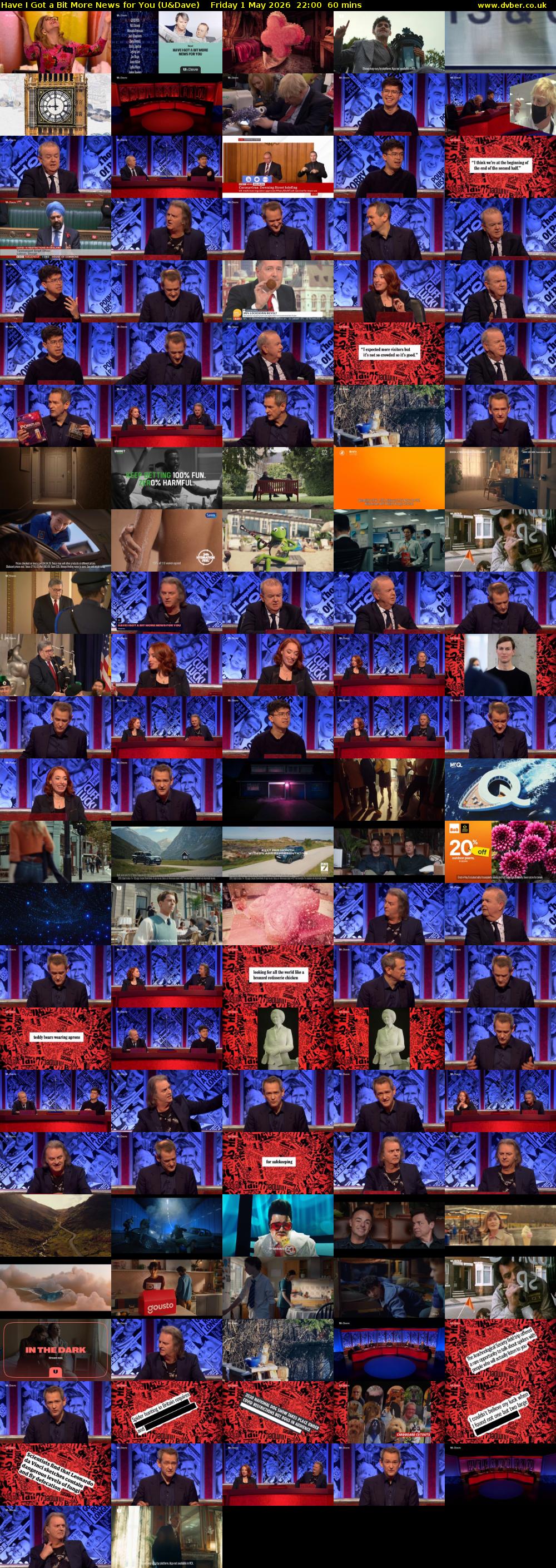 Have I Got a Bit More News for You (U&Dave) Friday 1 May 2026 22:00 - 23:00