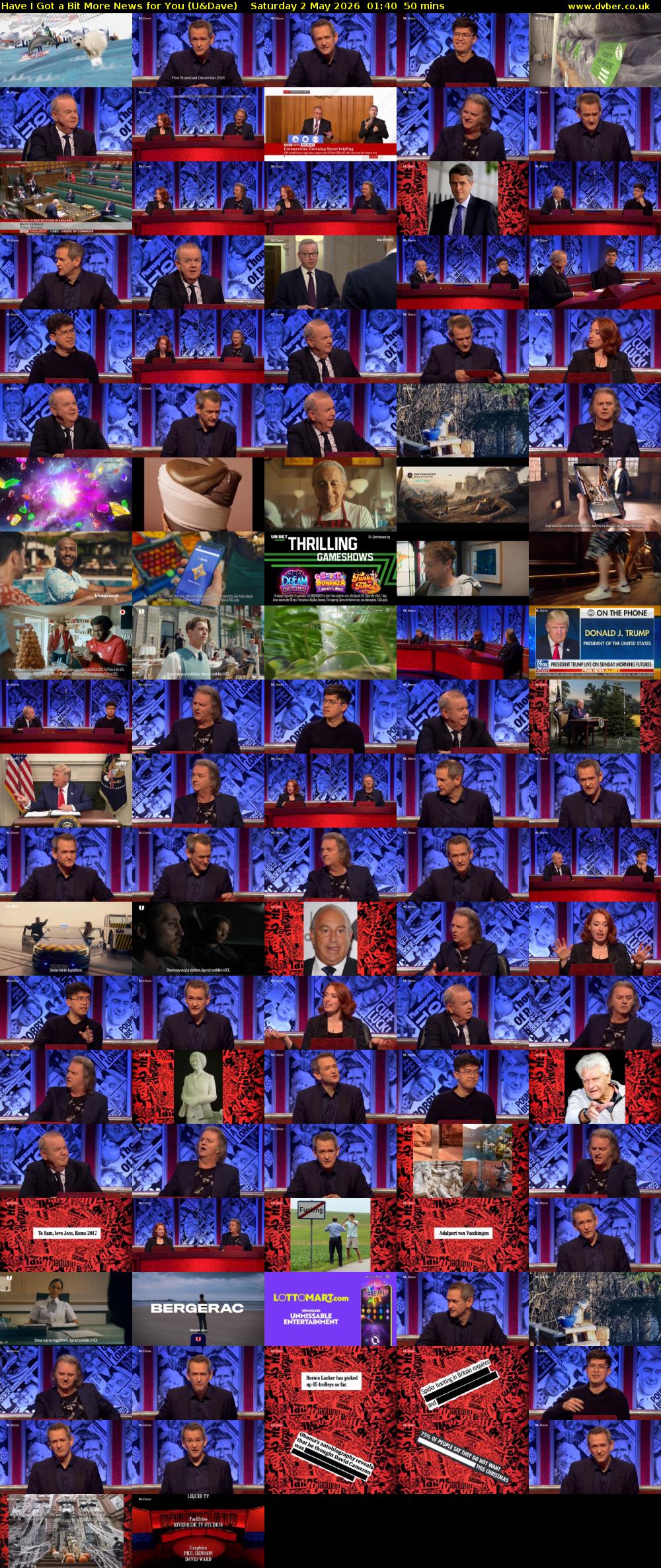 Have I Got a Bit More News for You (U&Dave) Saturday 2 May 2026 01:40 - 02:30