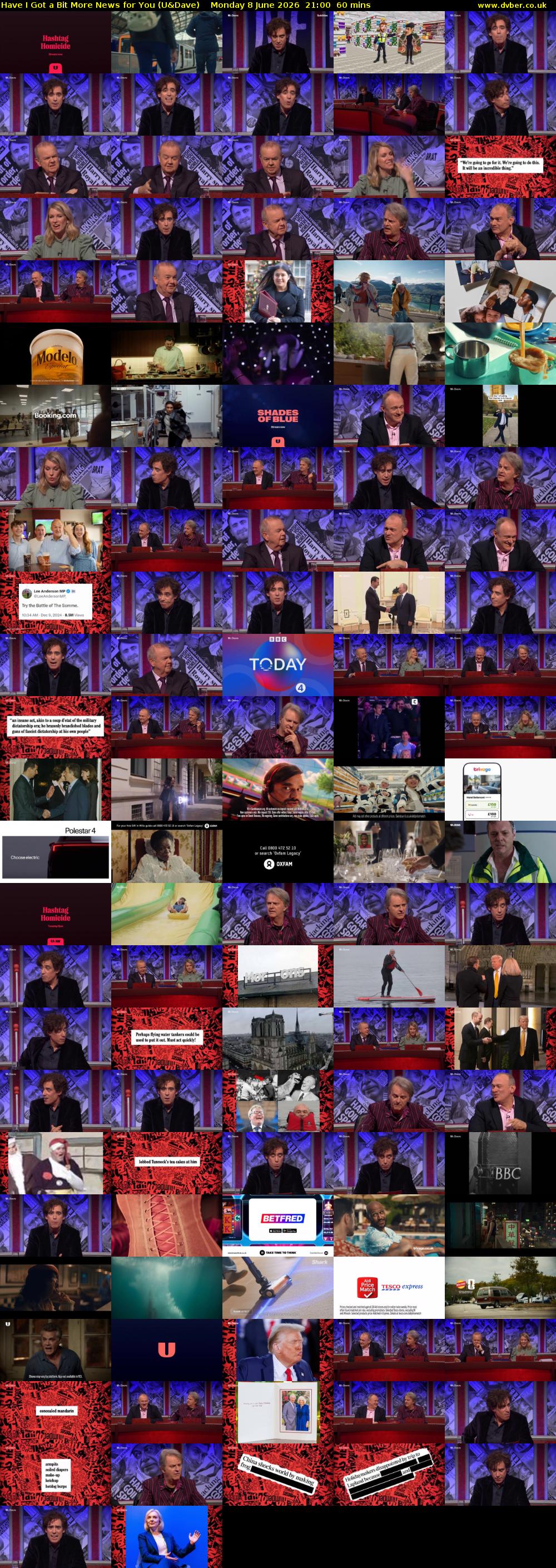Have I Got a Bit More News for You (U&Dave) Monday 8 June 2026 21:00 - 22:00