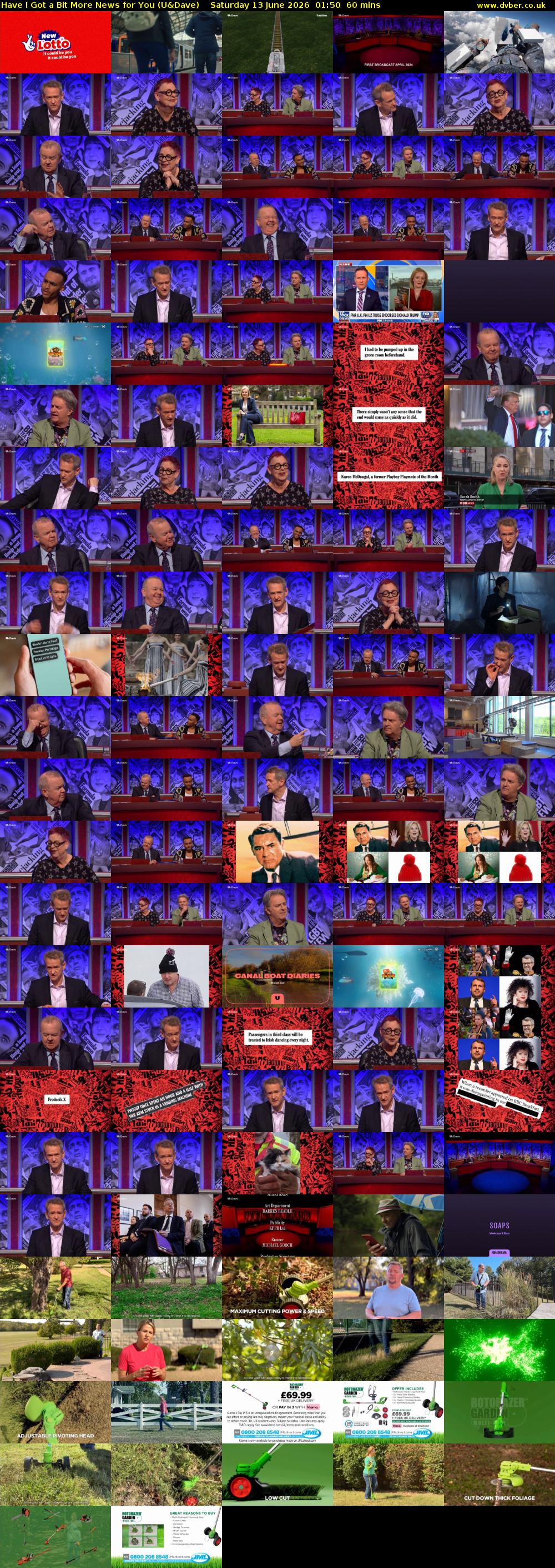 Have I Got a Bit More News for You (U&Dave) Saturday 13 June 2026 01:50 - 02:50