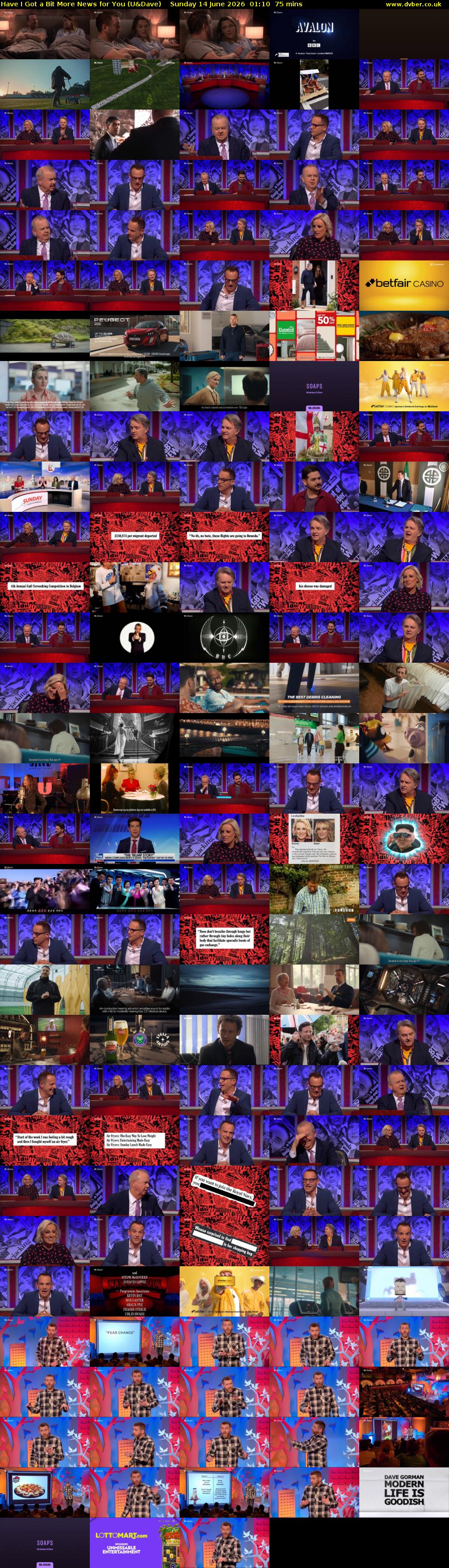 Have I Got a Bit More News for You (U&Dave) Sunday 14 June 2026 01:10 - 02:25