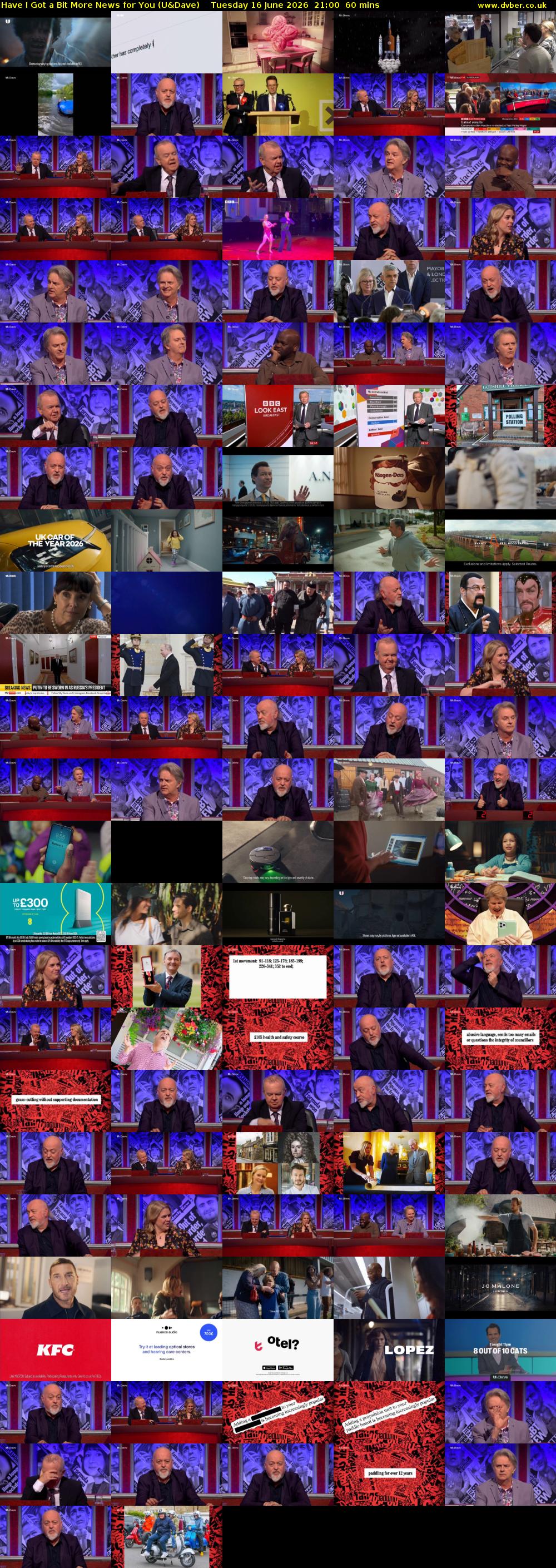 Have I Got a Bit More News for You (U&Dave) Tuesday 16 June 2026 21:00 - 22:00