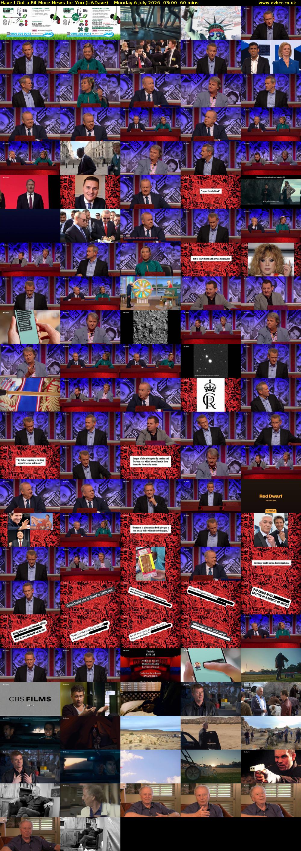 Have I Got a Bit More News for You (U&Dave) Monday 6 July 2026 03:00 - 04:00