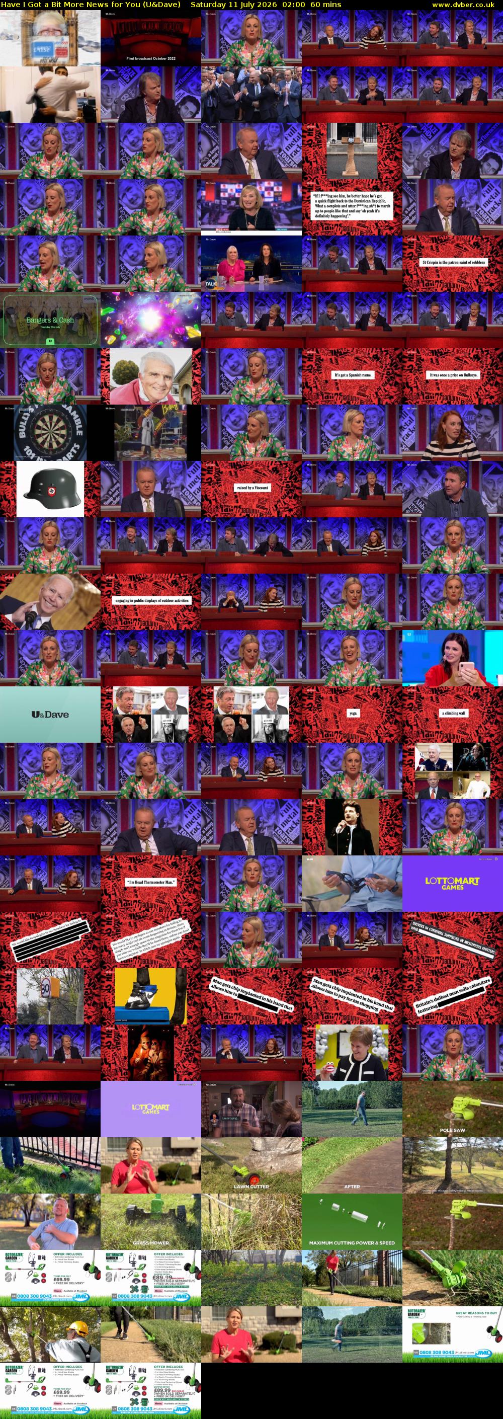 Have I Got a Bit More News for You (U&Dave) Saturday 11 July 2026 02:00 - 03:00