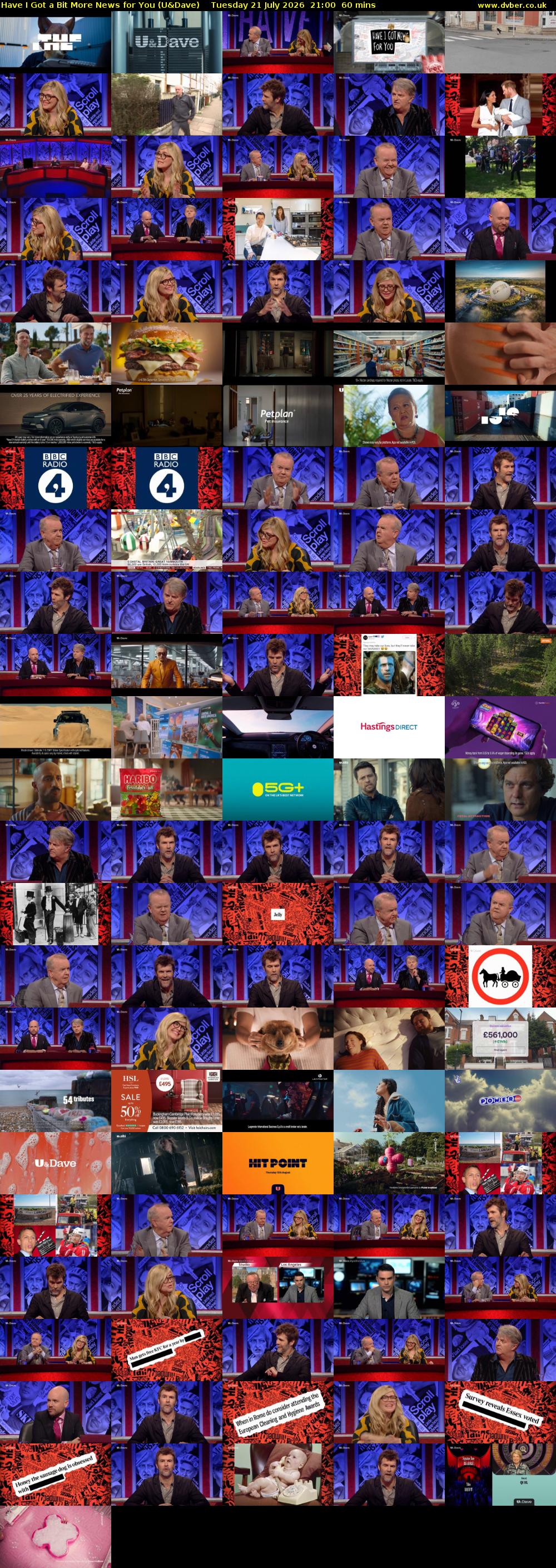 Have I Got a Bit More News for You (U&Dave) Tuesday 21 July 2026 21:00 - 22:00