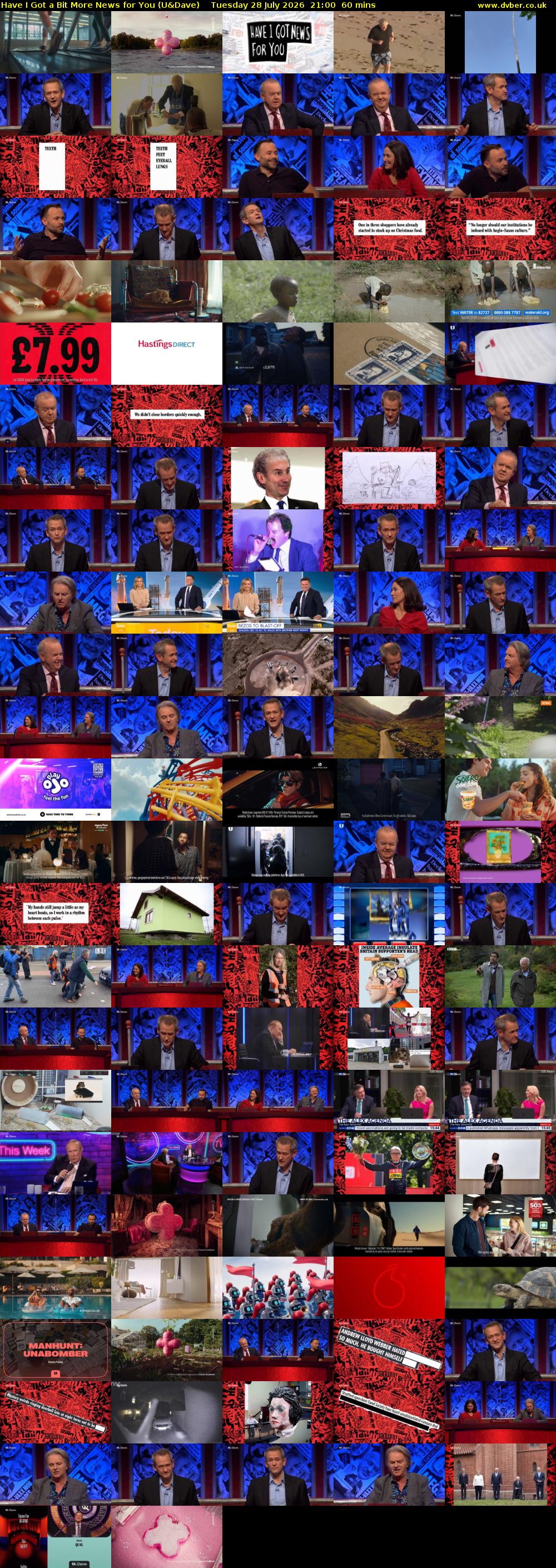 Have I Got a Bit More News for You (U&Dave) Tuesday 28 July 2026 21:00 - 22:00