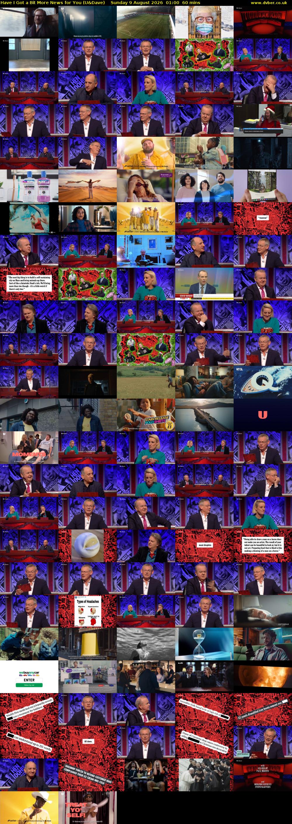 Have I Got a Bit More News for You (U&Dave) Sunday 9 August 2026 01:00 - 02:00