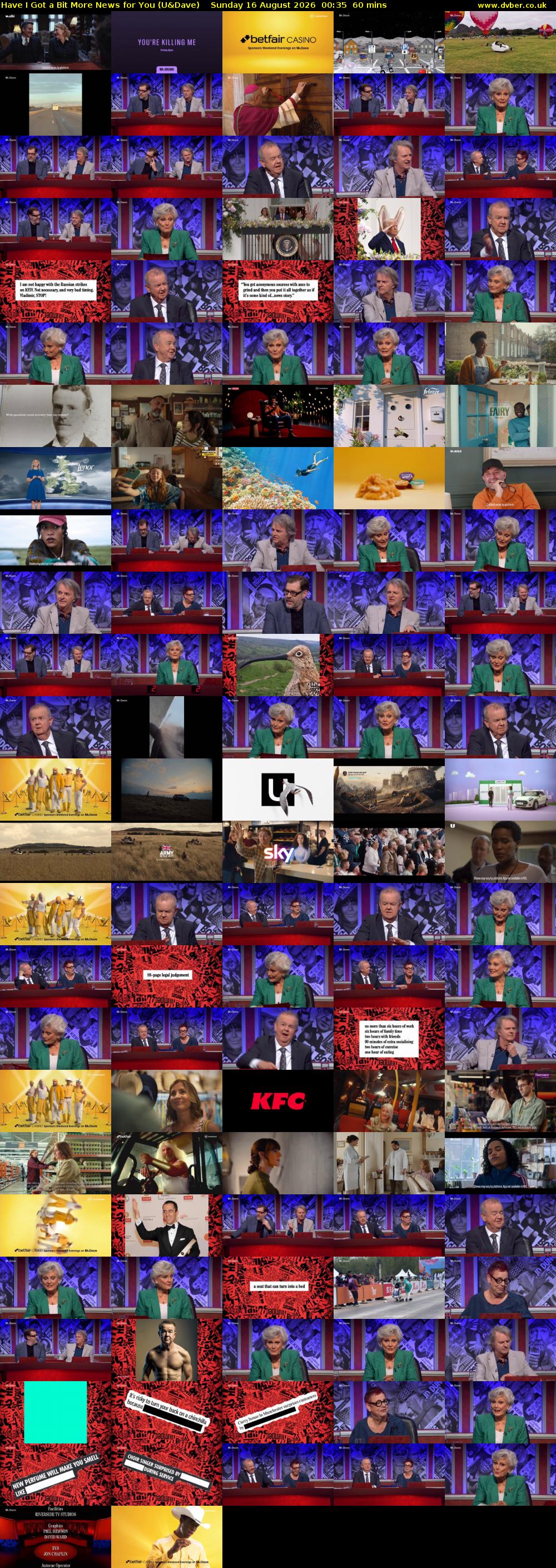 Have I Got a Bit More News for You (U&Dave) Sunday 16 August 2026 00:35 - 01:35