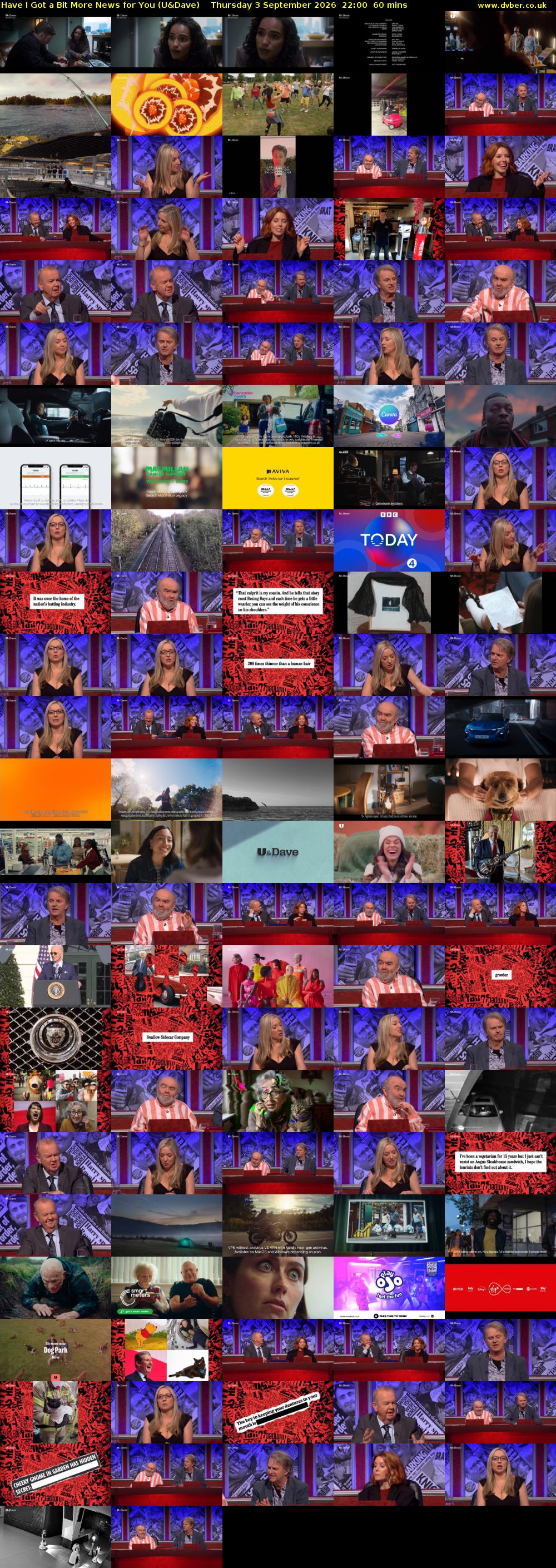 Have I Got a Bit More News for You (U&Dave) Thursday 3 September 2026 22:00 - 23:00