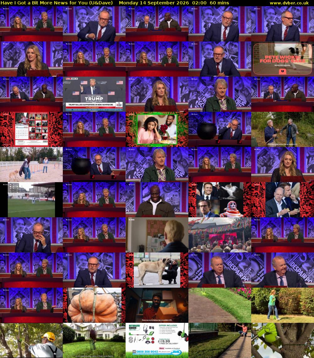 Have I Got a Bit More News for You (U&Dave) Monday 14 September 2026 02:00 - 03:00