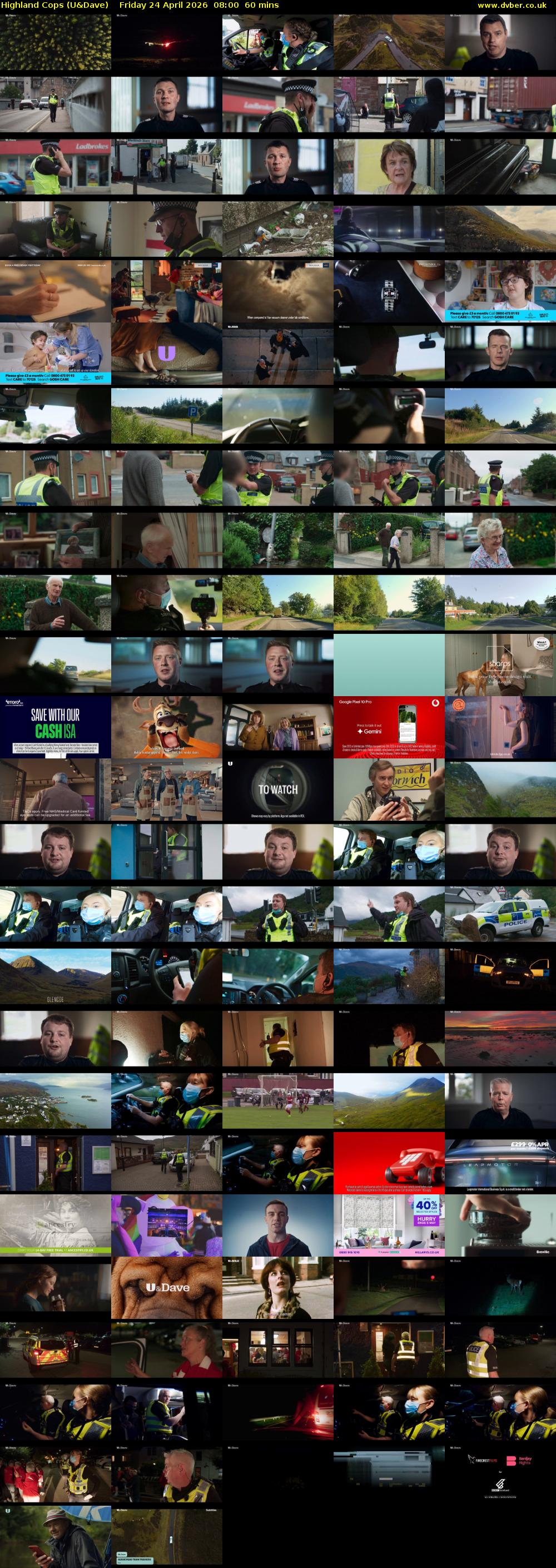 Highland Cops (U&Dave) Friday 24 April 2026 08:00 - 09:00