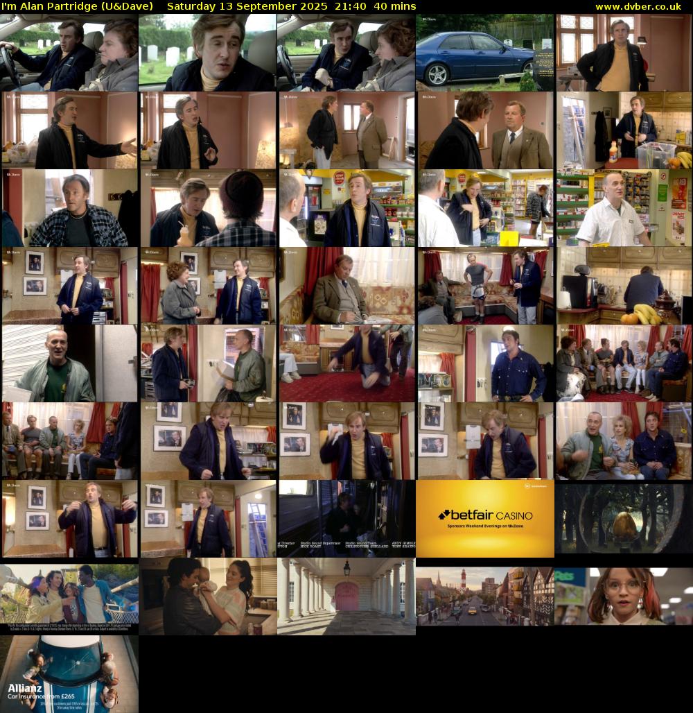I'm Alan Partridge (U&Dave) Saturday 13 September 2025 21:40 - 22:20