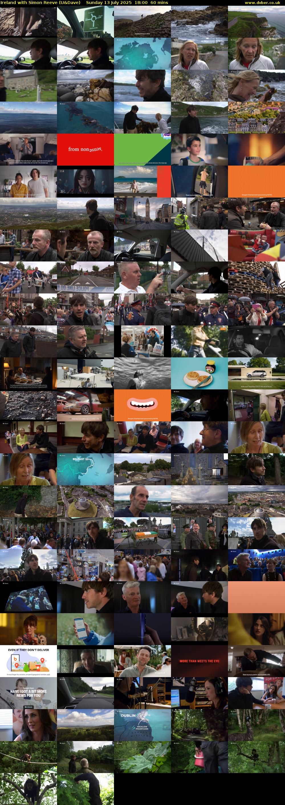 Ireland with Simon Reeve (U&Dave) Sunday 13 July 2025 18:00 - 19:00