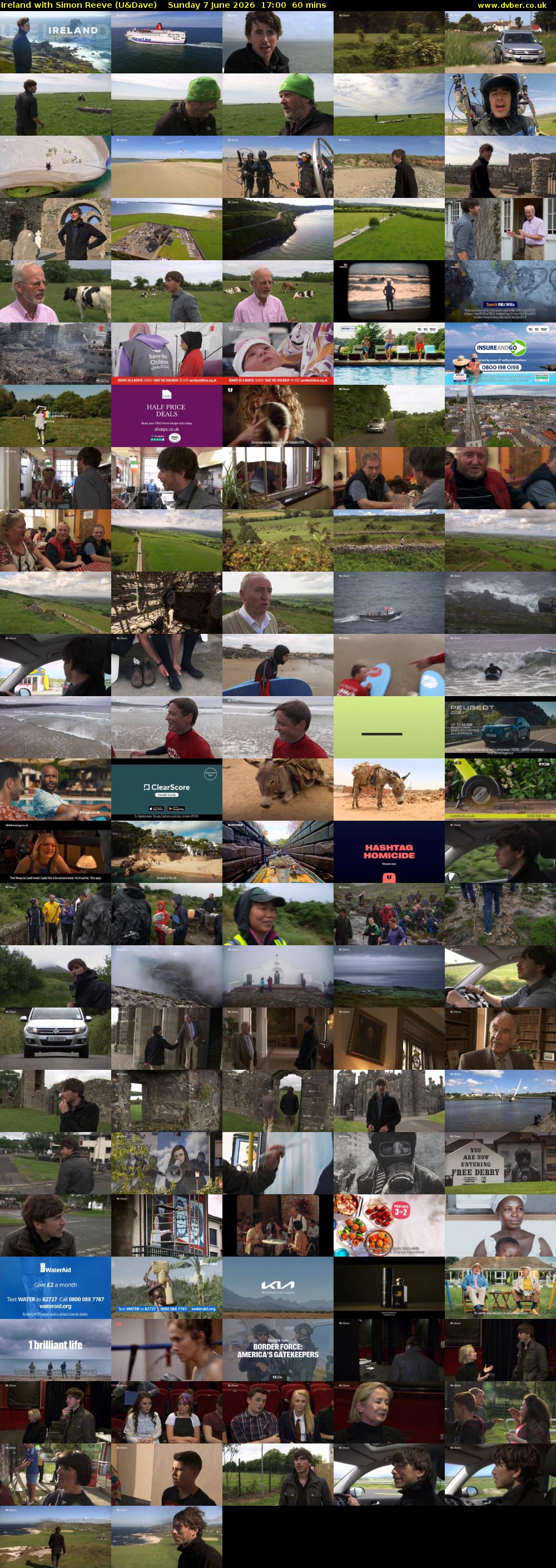 Ireland with Simon Reeve (U&Dave) Sunday 7 June 2026 17:00 - 18:00